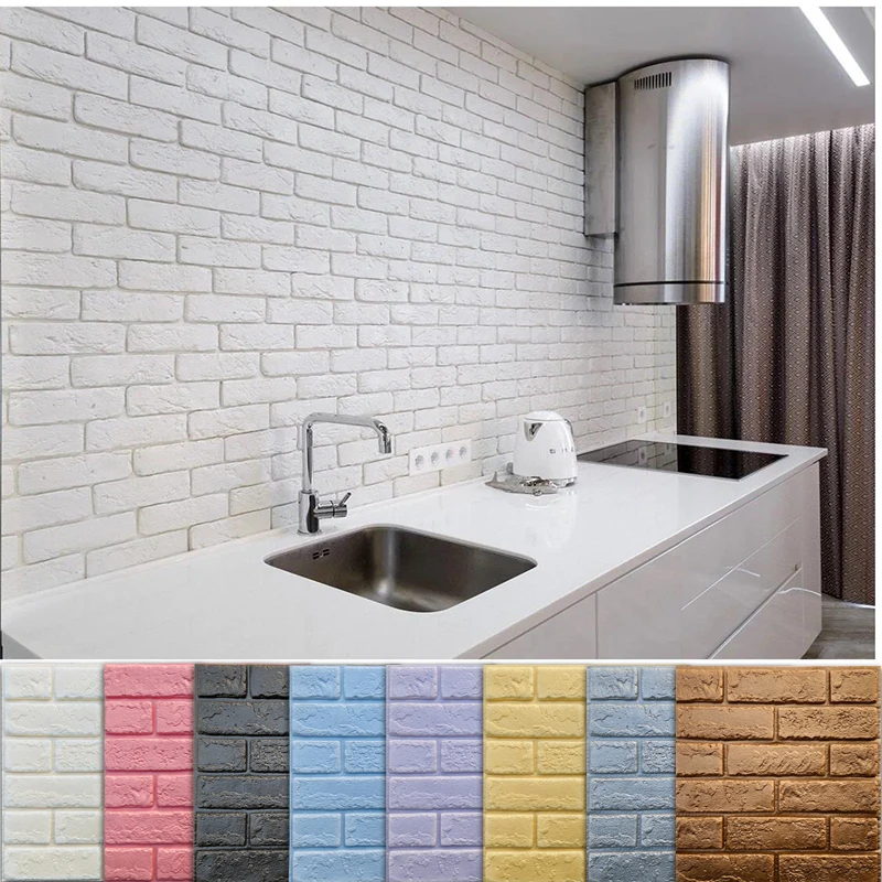 3D Wall Stickers Waterproof Self-adhesive Wallpaper Foam Sticky Panels Bedroom Living Decor Room Kitchen TV Backdrop Decoration
3D Wall Stickers Waterproof Self-adhesive Wallpaper Foam Sticky Panels Bedroom Living Decor Room Kitchen TV Backdrop Decoration