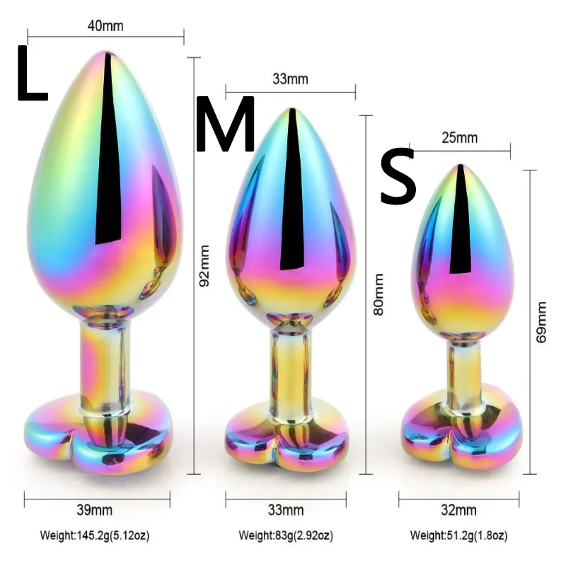 Colored Metal Anal Plug Rainbow Glass Diamond Heart-shaped Base Sexy Anal Plug SM Anal Plug Male and Female Adult Sex Toys Colored Metal Anal Plug Rainbow Glass Diamond Heart-shaped Base Sexy Anal Plug SM Anal Plug Male and Female Adult Sex Toys