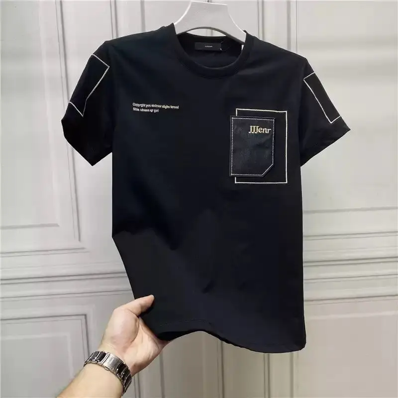 Clothes for men Summer Cotton Short-sleeved T-shirt Slim-fit Half-sleeved Trendy Round Neck Base Shirt Tops
Clothes for men Summer Cotton Short-sleeved T-shirt Slim-fit Half-sleeved Trendy Round Neck Base Shirt Tops