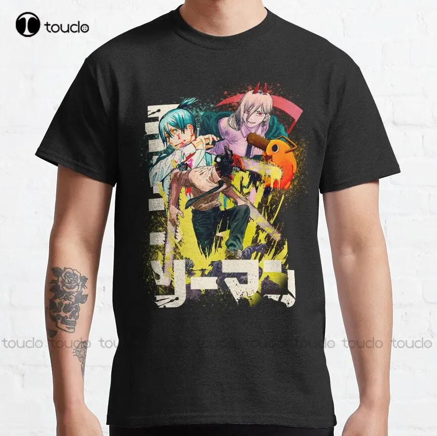 

All Characters Chainsaw Man Anime Classic T-Shirt Custom Aldult Teen Unisex Digital Printing Tee Shirts Custom Gift Xs-5Xl