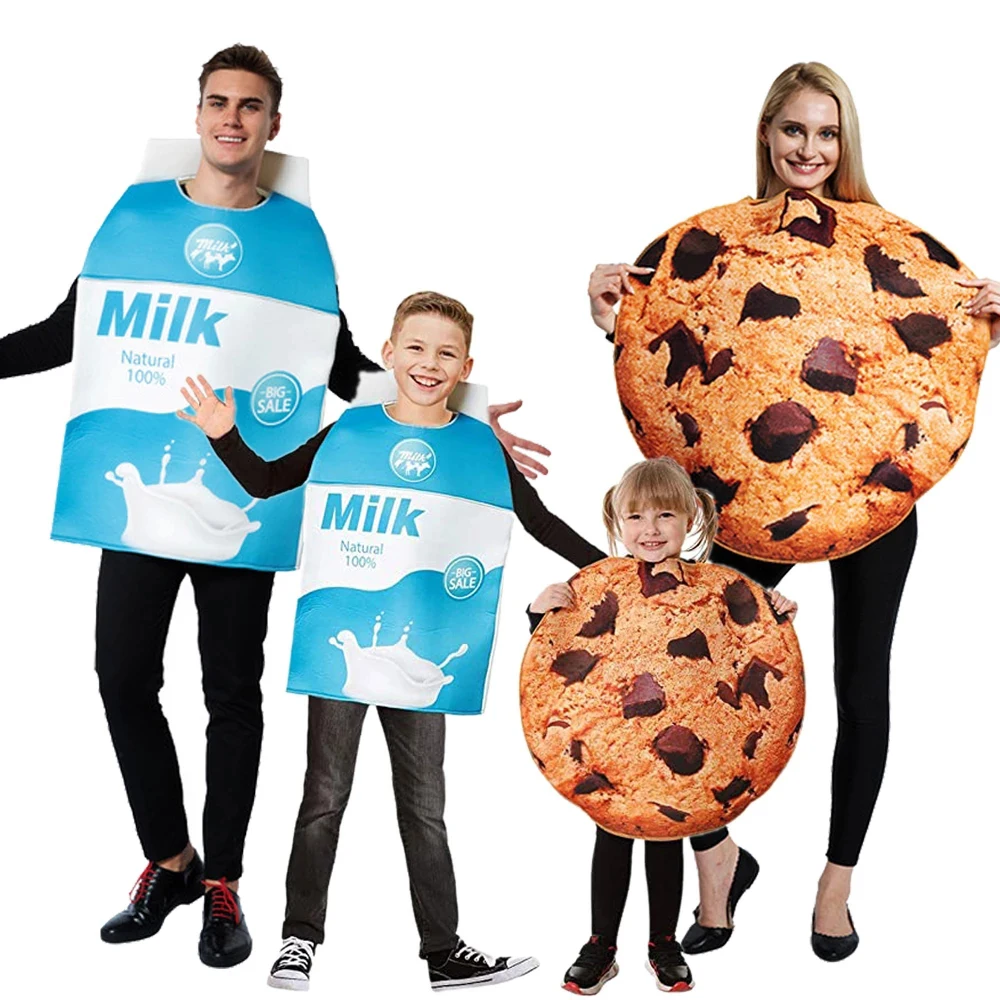 Funny Food Milk Cookies Cosplay Halloween Costumes For Adult Women Kids Christmas Party Group Family Matching Outfits
Funny Food Milk Cookies Cosplay Halloween Costumes For Adult Women Kids Christmas Party Group Family Matching Outfits