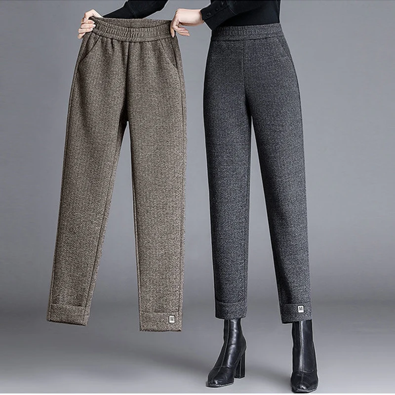 Woolden Blend Vintage Pants Women Casual Autumn Winter Ankle-Length Pants Elastic Waist High Waist Baggy Trousers Oversized
Woolden Blend Vintage Pants Women Casual Autumn Winter Ankle-Length Pants Elastic Waist High Waist Baggy Trousers Oversized