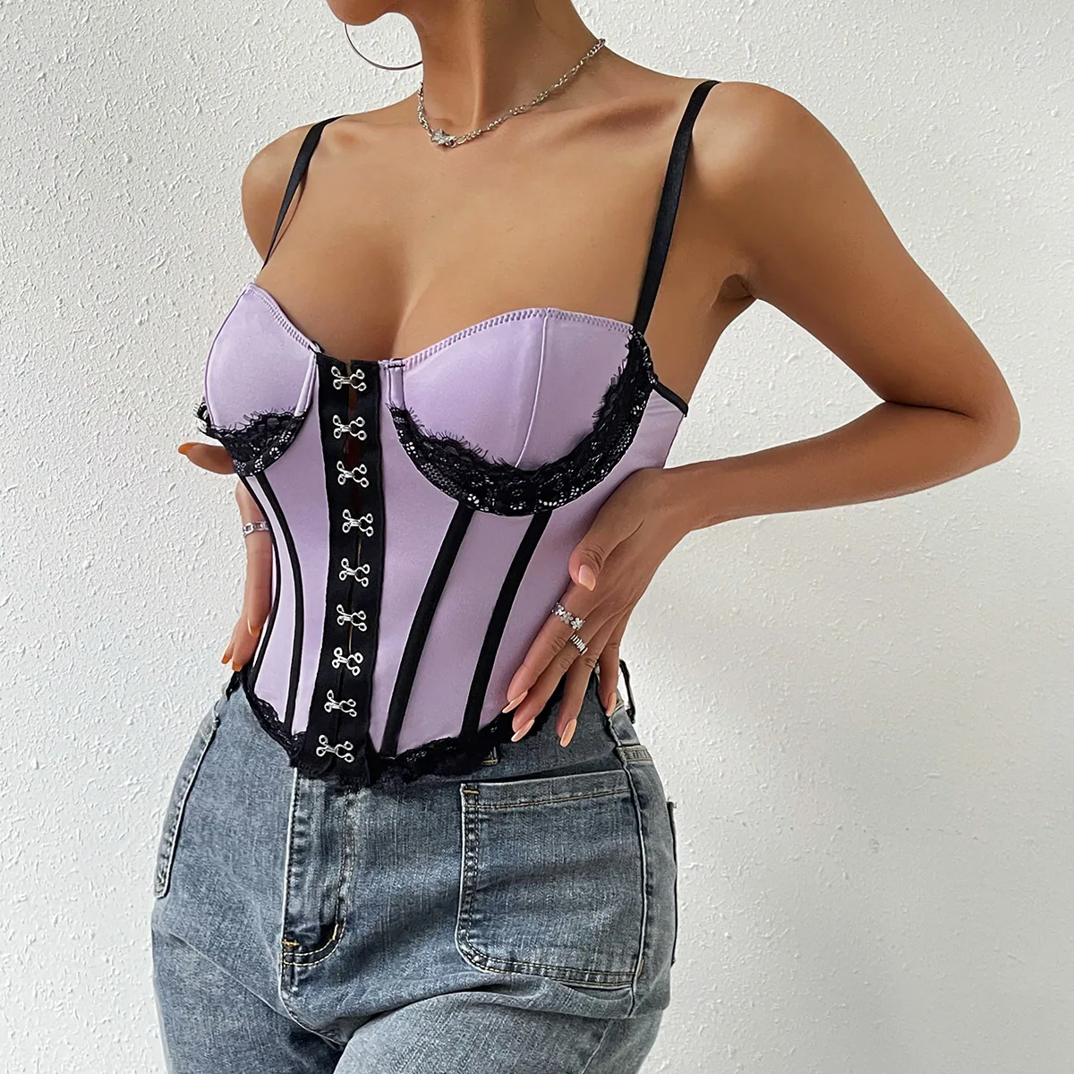 

Corset Y2k Top Women Black Camisole Short Cropped Tank Tops 2024 Summer Sexy Elegant Nightclub Evening Party Female Clothes