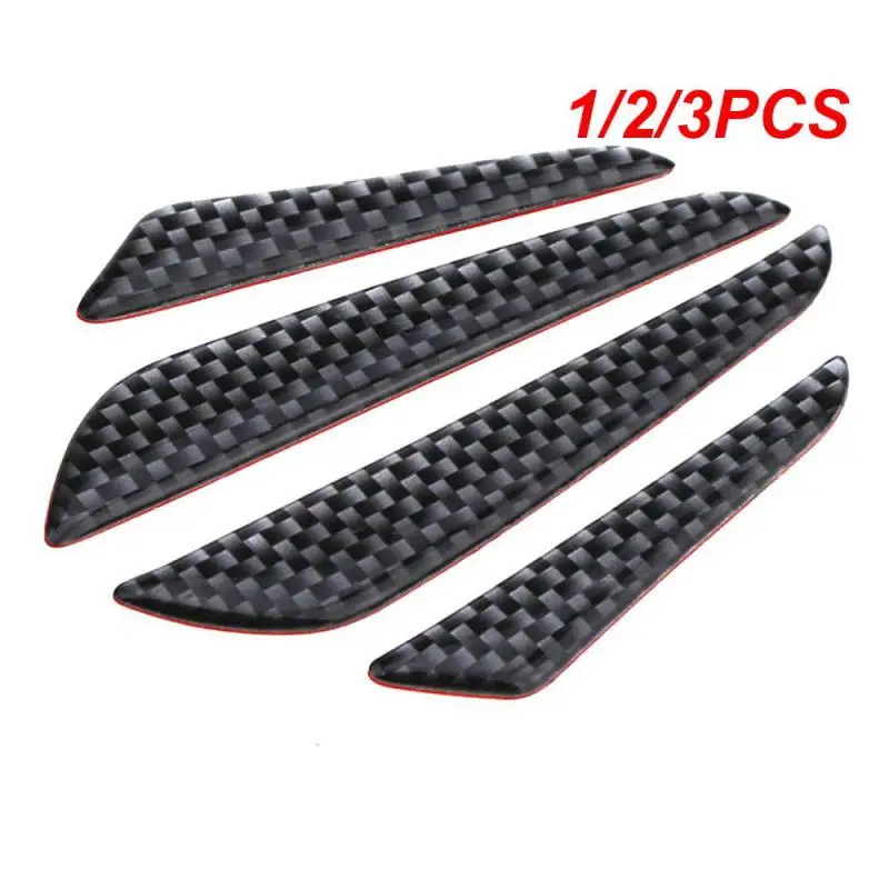 

1/2/3PCS Car Door Anti-collision Strips Edge Guard Scratch Protector Trim Carbon Fiber Decoration Mouldings Sticker Accessories