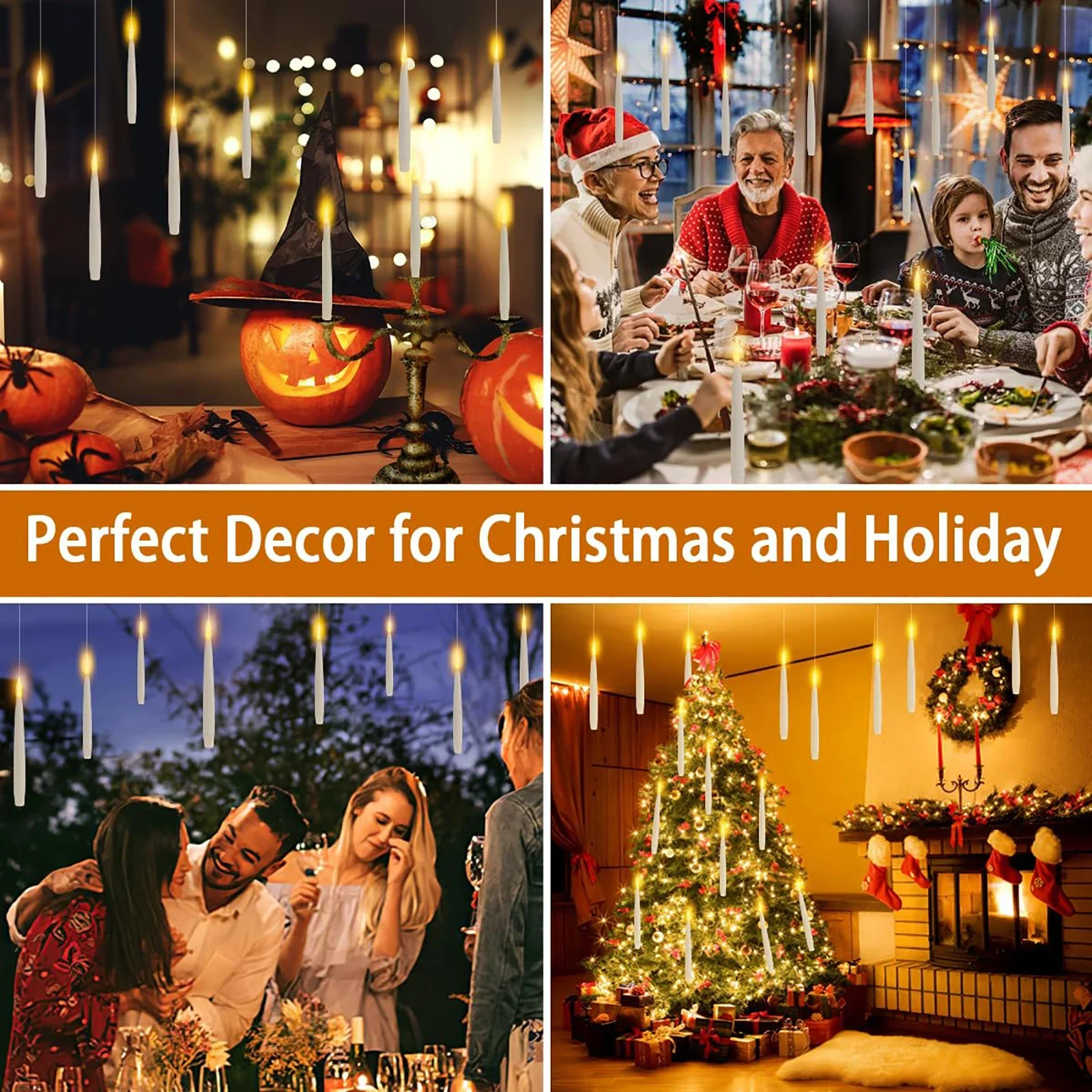Christmas Flameless Floating Candle With Wand Magic LED Flickering Hanging Candles Battery Operated Window Candles 10-200Pcs
Christmas Flameless Floating Candle With Wand Magic LED Flickering Hanging Candles Battery Operated Window Candles 10-200Pcs