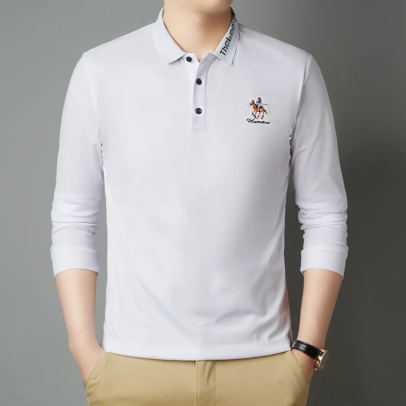 Men Embroidery Fashion Polo Solid Color Long Sleeve Autumn Hot Brand Design Tshirt Male Casual Tees Top
Men Embroidery Fashion Polo Solid Color Long Sleeve Autumn Hot Brand Design Tshirt Male Casual Tees Top