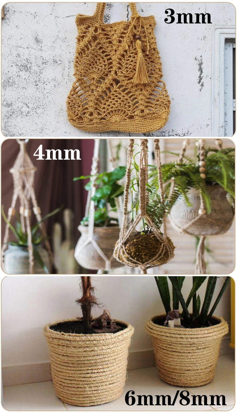Natural Vintage Jute Rope String 1/2/3/4/5/6/8/10mm DIY Jute Cord Twine Ribbon Crafts Sewing Handwork Gift Wrap Home Decoration Natural Vintage Jute Rope String 1/2/3/4/5/6/8/10mm DIY Jute Cord Twine Ribbon Crafts Sewing Handwork Gift Wrap Home Decoration