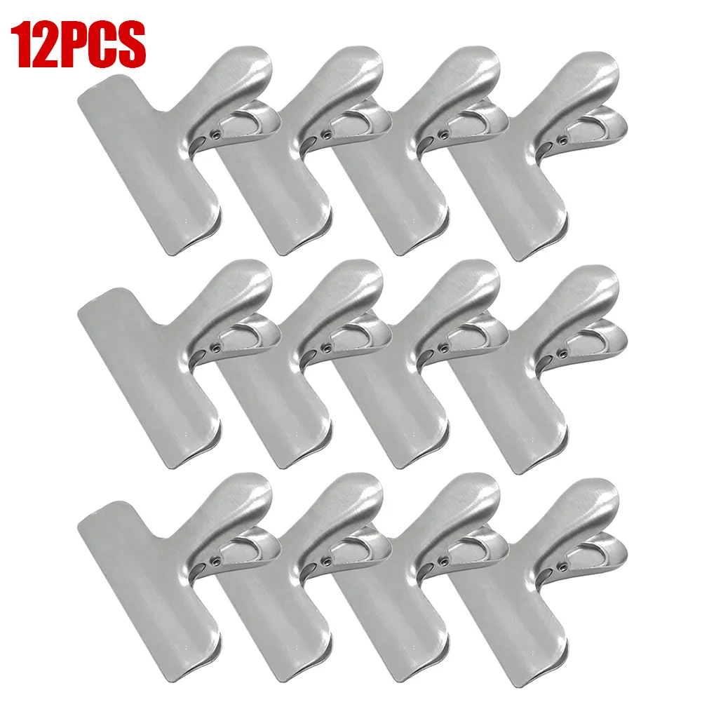 8/12pcs Metal Chip Bag Clips Stainless Steel Home Kitchen Food Snack Clip Moisture-proof Household Kitchen Gadgets Item
8/12pcs Metal Chip Bag Clips Stainless Steel Home Kitchen Food Snack Clip Moisture-proof Household Kitchen Gadgets Item