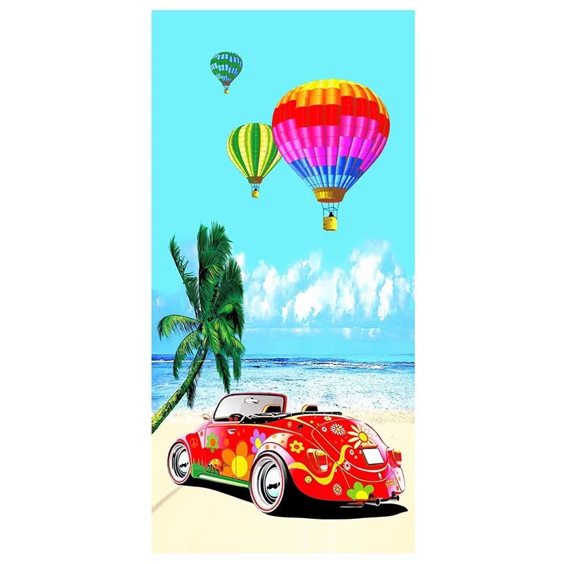 Seaside Scenery Car Hot Air Balloon Cartoon Printed Beach Towel Super Soft Absorbent Bath Towel for Adult Kids Face Hair Towel
Seaside Scenery Car Hot Air Balloon Cartoon Printed Beach Towel Super Soft Absorbent Bath Towel for Adult Kids Face Hair Towel