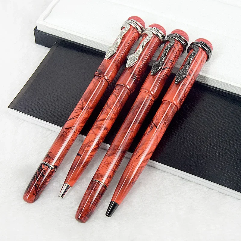 

TS Serpent Marble Finish Inheritance Series Red&Black MB Fountain / Rollerball / Ballpoint Pen Monte With Exquisite Snake Clip