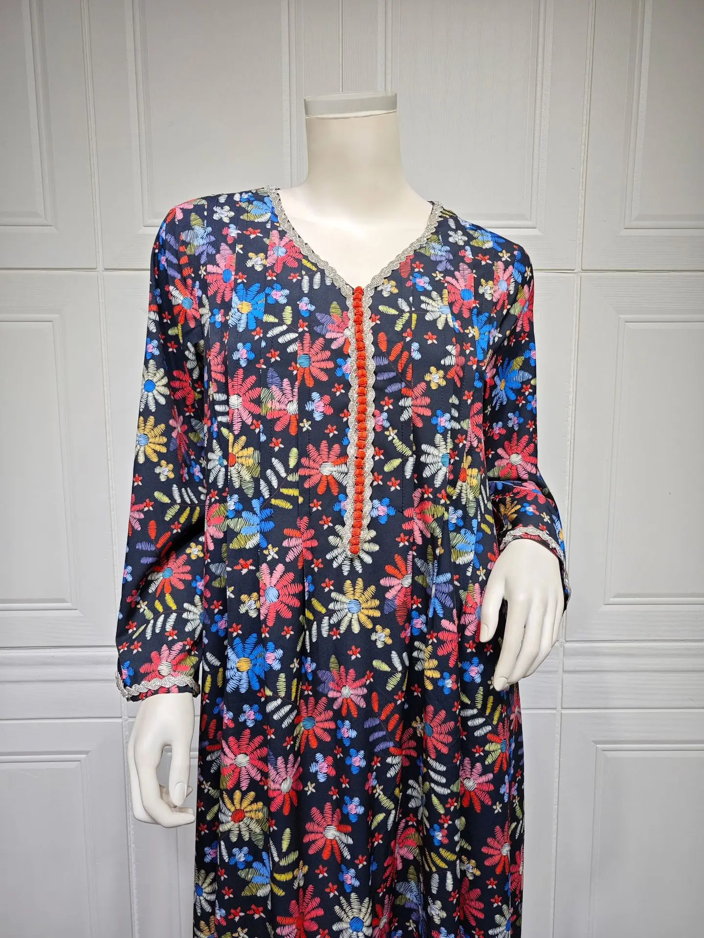 فستان عباية إسلامية للنساء ، مطبوع بالورود ، الماس ، الجلابية ، فساتين حفلات المغرب ، قفطان إسلام فيستدوس ، رداء عربي طويل ، دبي فستان عباية إسلامية للنساء ، مطبوع بالورود ، الماس ، الجلابية ، فساتين حفلات المغرب ، قفطان إسلام فيستدوس ، رداء عربي طويل ، دبي