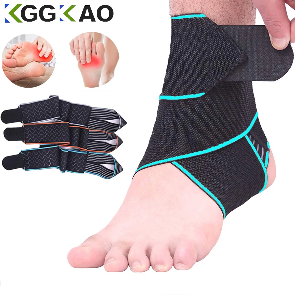 

1 Pcs Adjustable Compression Ankle Support with Elastic Strap Ankle Strap For Achilles Tendon Support&Plantar Fasciitis,Sprain