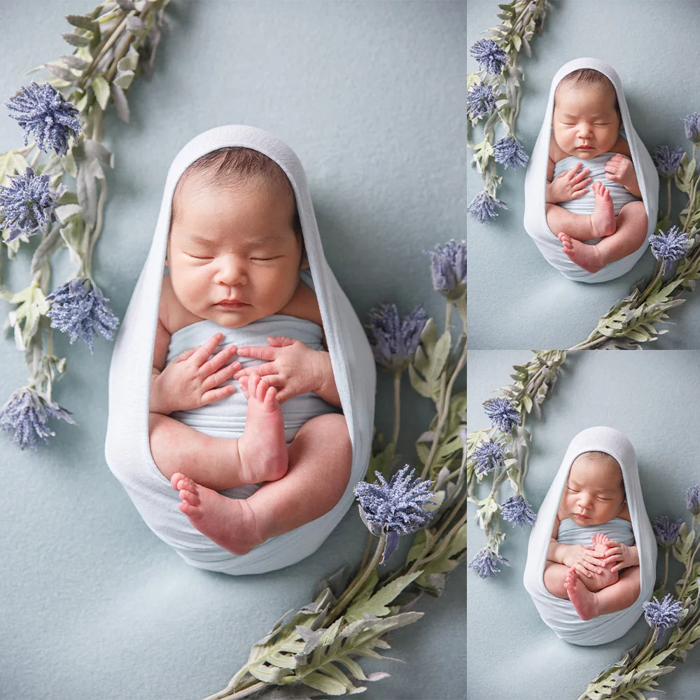 

Soft High Stretchable Wrap Newborn Baby Photography Props Seersucker Wrap Infant Photoshoot Props Studio Photo Shoot Background