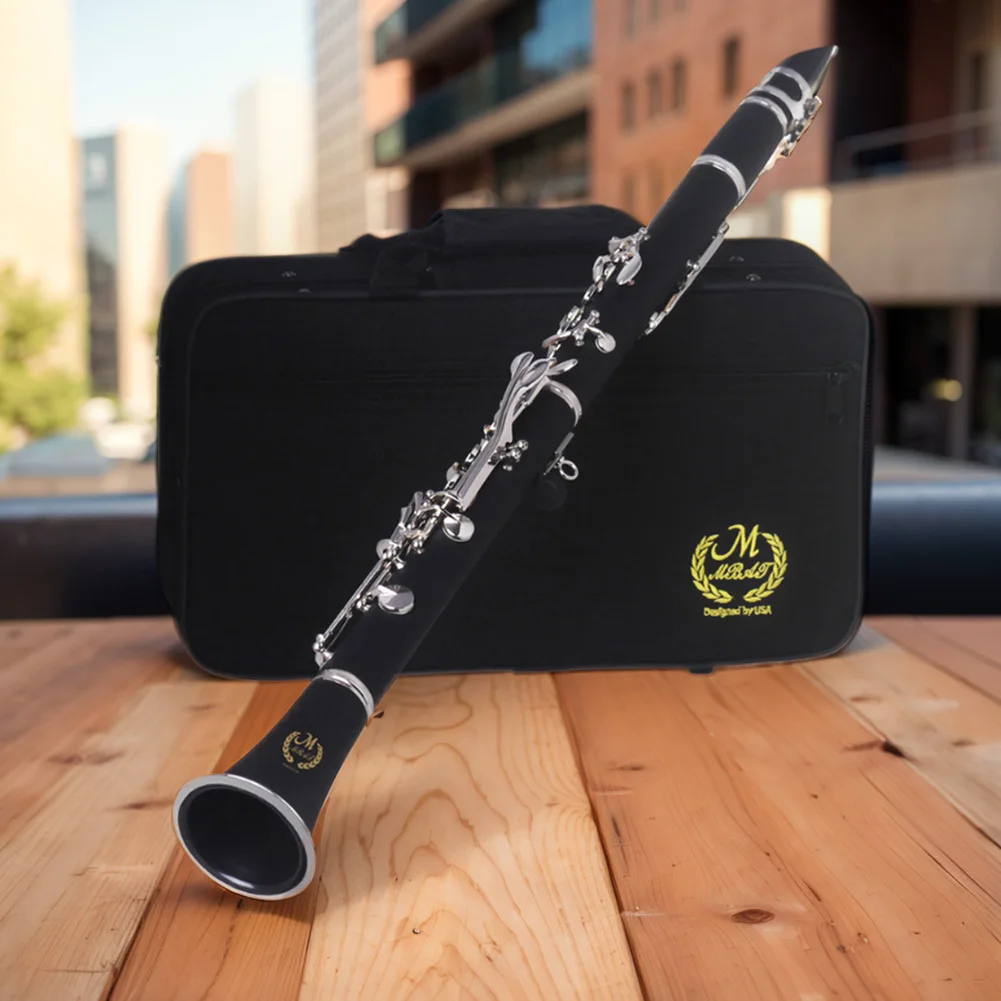 17-Key Wooden Clarinet with Carry Case Cleaning Cloth Screwdriver Beginner Student Clarinet Black for Students Adults and Kids
17-Key Wooden Clarinet with Carry Case Cleaning Cloth Screwdriver Beginner Student Clarinet Black for Students Adults and Kids