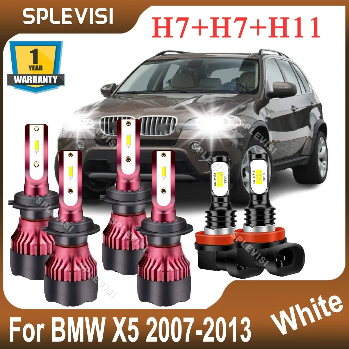 CSP Car Led Lights Xenon White 360-degree Illuminatio Compatible For BMW X5 2007 2008 2009 2010 2011 2012 2013 H7 H7 H11
CSP Car Led Lights Xenon White 360-degree Illuminatio Compatible For BMW X5 2007 2008 2009 2010 2011 2012 2013 H7 H7 H11