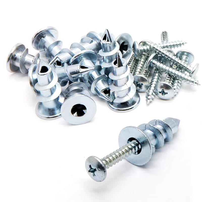 

30Piece Zinc Self-Drilling Drywall/Hollow-Wall Anchor Kit With Screws Silver Metal