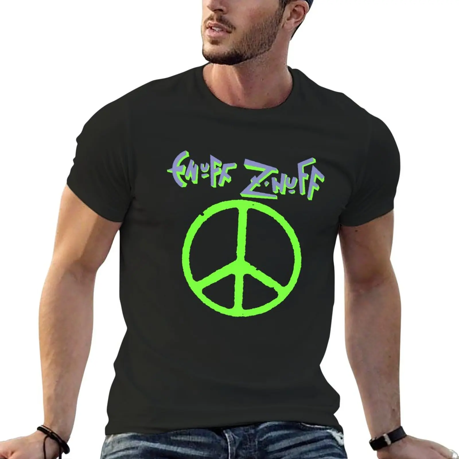 

Новинка, футболка Enuff z' nuff с логотипом американской рок-группы, дизайнерская футболка, черные футболки, футболки с коротким рукавом, мужские футболки