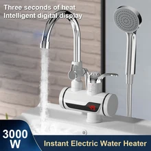 Electric Faucet Fast Heating Water Heater with Shower Head Temperature Display 360° Rotatable Tankless Tap for Kitchen Shower
Electric Faucet Fast Heating Water Heater with Shower Head Temperature Display 360° Rotatable Tankless Tap for Kitchen Shower