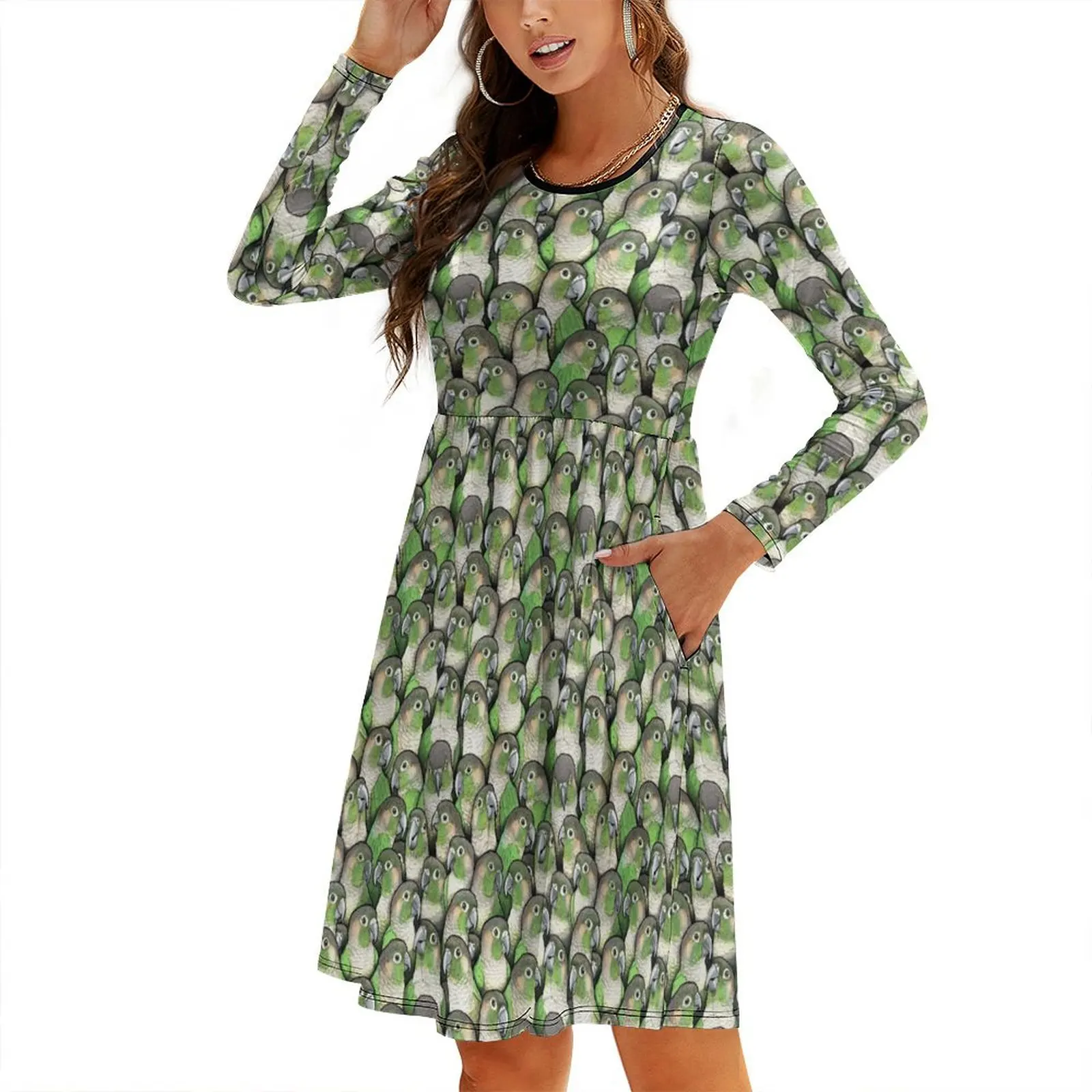 Green-cheeked Conures Round Neck Baggy Dress summer dresses ladies 2024 dresses for womens Long veiled dresses clothes
Green-cheeked Conures Round Neck Baggy Dress summer dresses ladies 2024 dresses for womens Long veiled dresses clothes