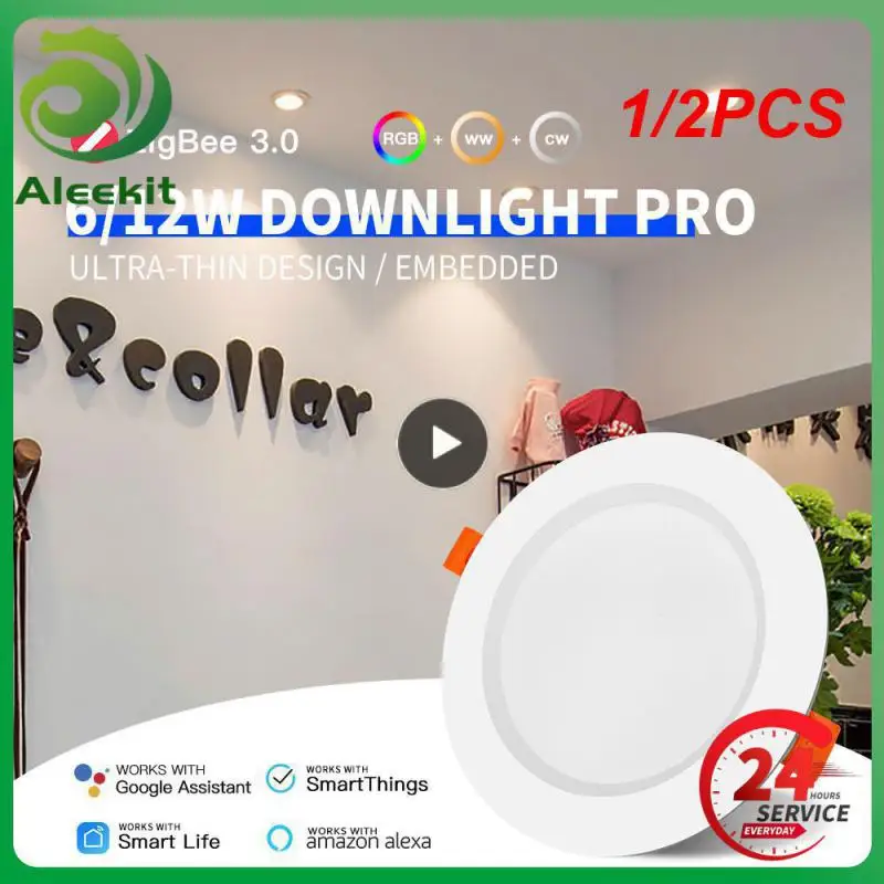 1/2PCS Smart LED Recessed Ceiling Lighting, Round Spot Light, 110V 220V RGB Color Changing Dimmable Downlight Works with Alexa
1/2PCS Smart LED Recessed Ceiling Lighting, Round Spot Light, 110V 220V RGB Color Changing Dimmable Downlight Works with Alexa