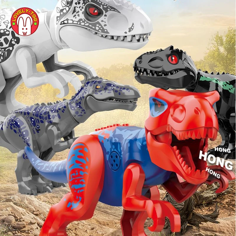 

Dinosaur Building Block Jurassic Tyrannosaurus Rex World 2 DIY Assembly Bricks Figures Dino Pterosaur Toy Kids Dinosaur Gift