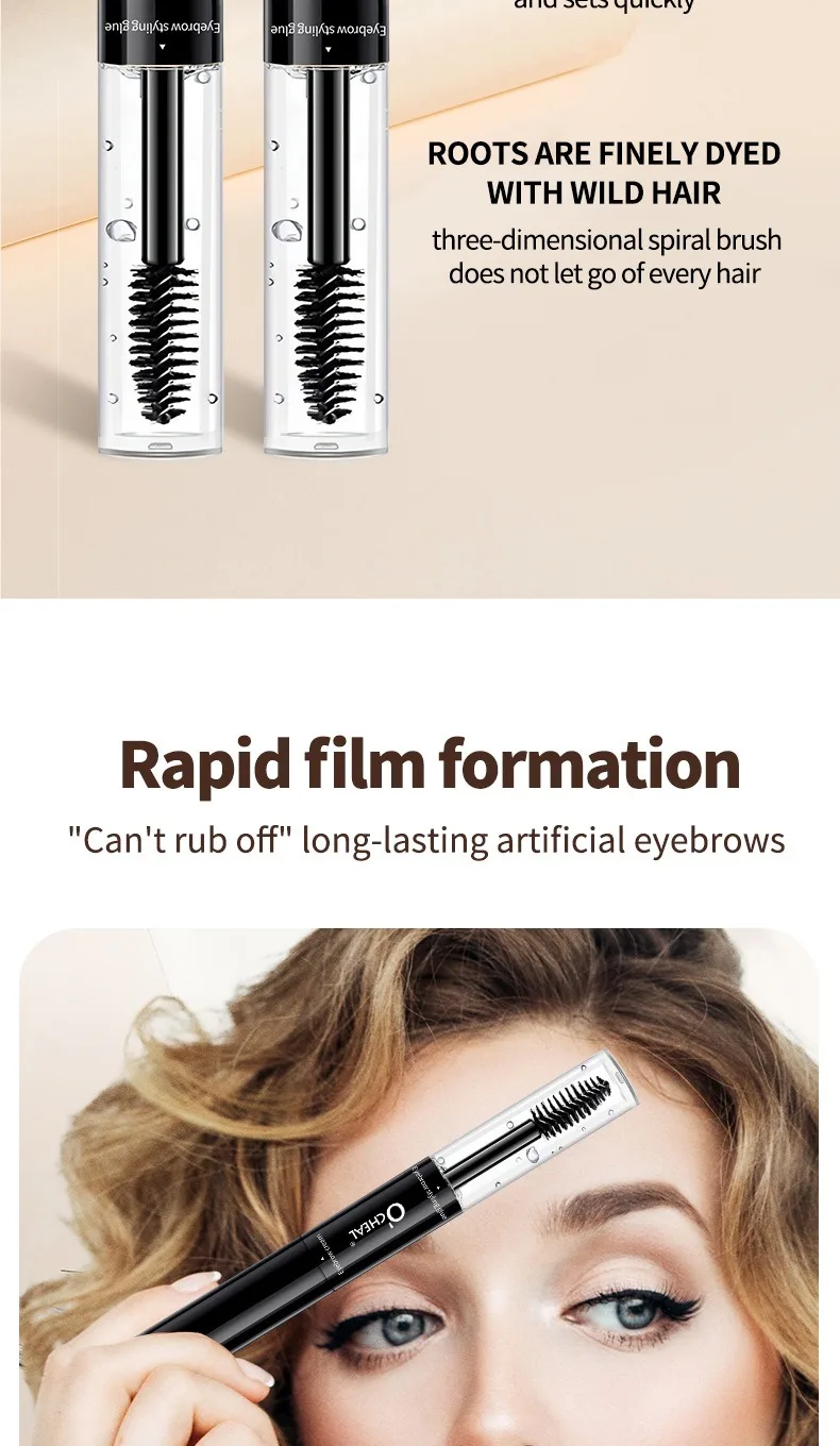 2-in-1 Double-Ended Brow Cream Gel - Smudge-Proof Waterproof Sweat-Resistant Long Lasting Eyebrow Tint Natural Hair-Like Strokes 9 S065af171013347e6b18db9cdad721021w