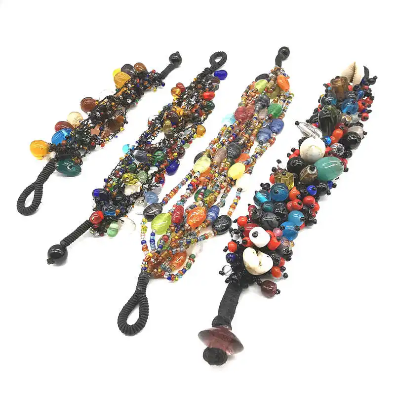 ReconColorful Antiqued Old Lampwork Bracelet perlé de verre pour les filles 2024 Nouvelle arrivée BB-251 2