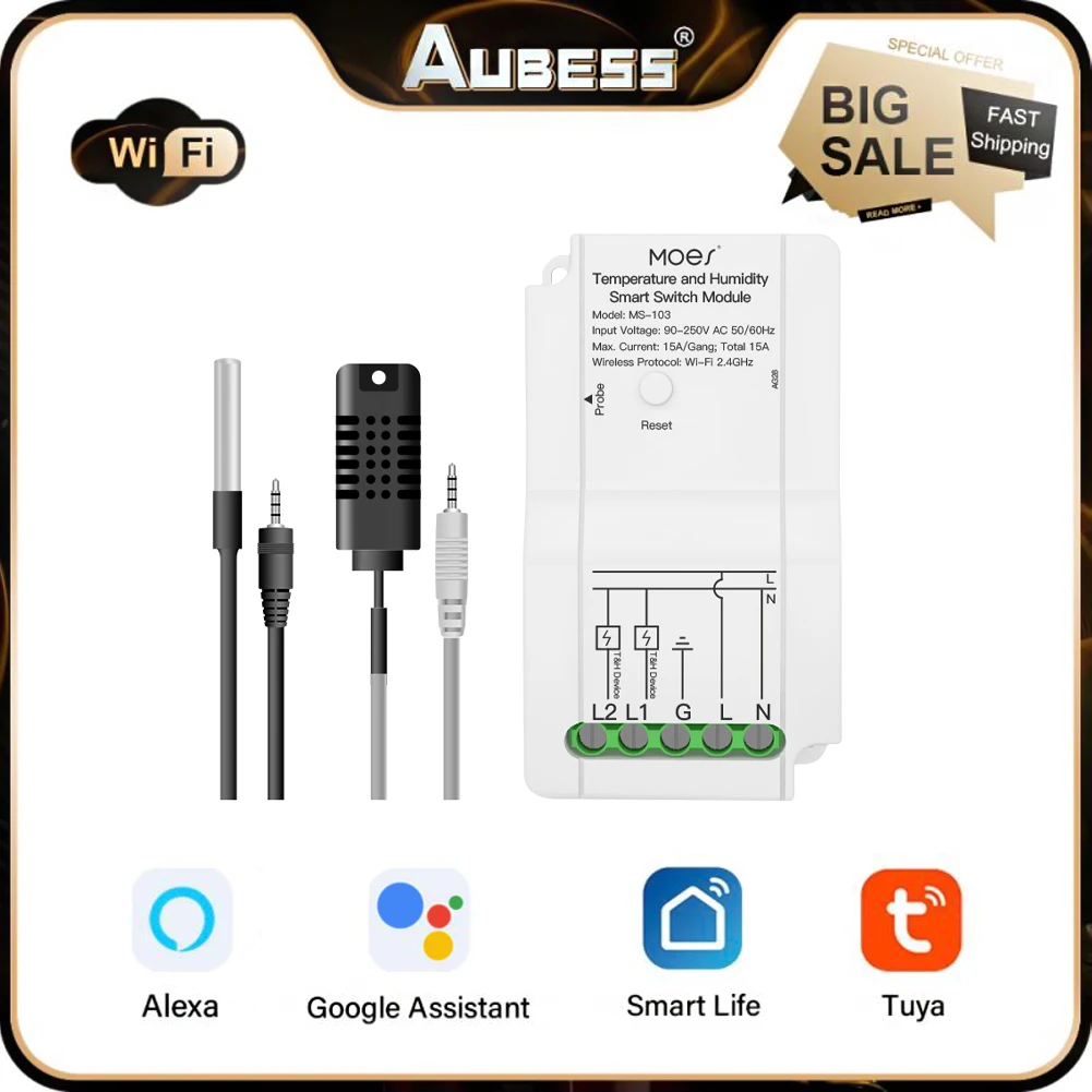Tuya WiFi Smart Temperature Humidity Switch Module Smart Home Sensor Smart Life App Wireless Controller Work With Alexa Google
Tuya WiFi Smart Temperature Humidity Switch Module Smart Home Sensor Smart Life App Wireless Controller Work With Alexa Google