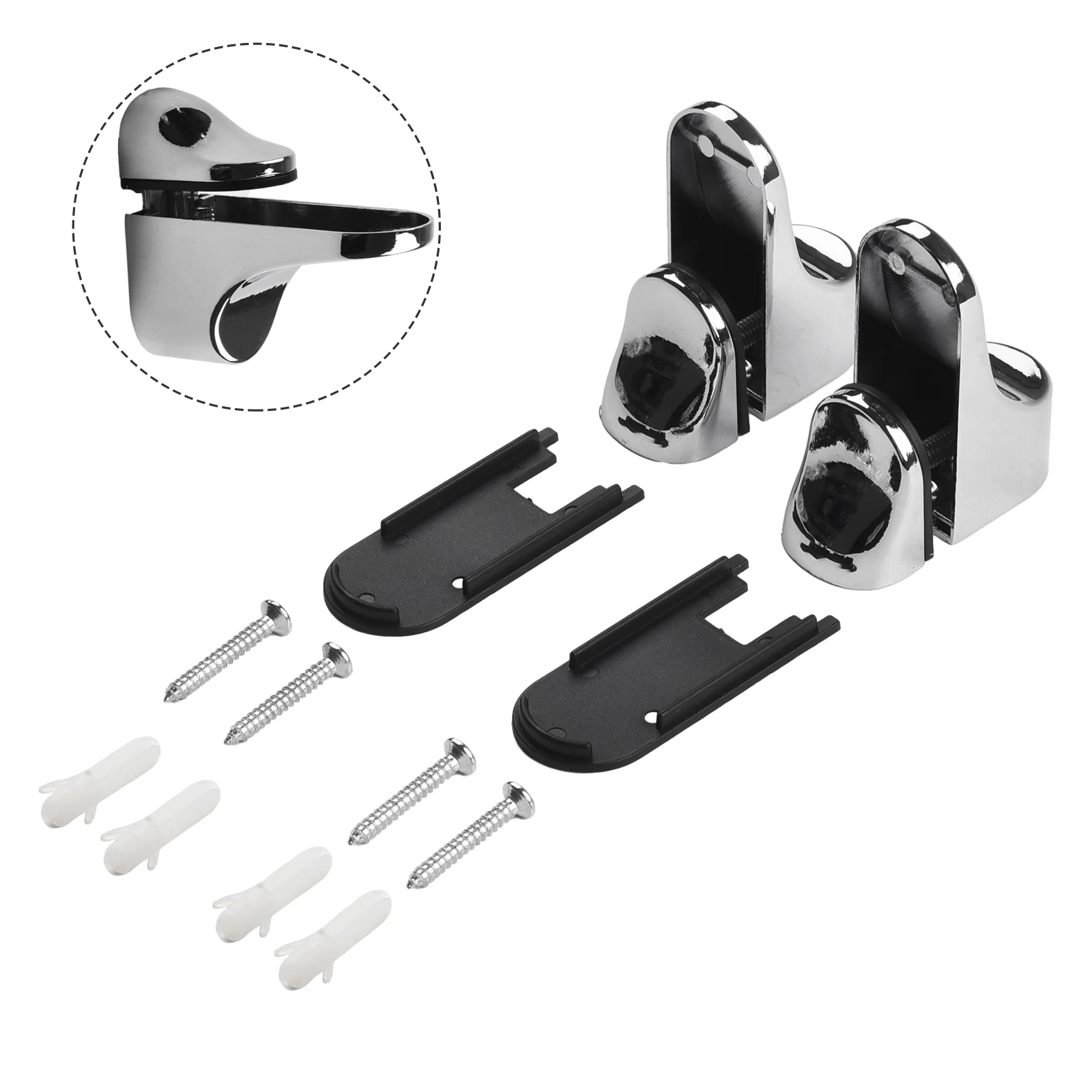 2pcs Glass Shelf Brackets Wall Mount Glass Plated Brackets Adjustable Support Clamp Holder Zinc Alloy Glass Clamp Fixed Clip
2pcs Glass Shelf Brackets Wall Mount Glass Plated Brackets Adjustable Support Clamp Holder Zinc Alloy Glass Clamp Fixed Clip