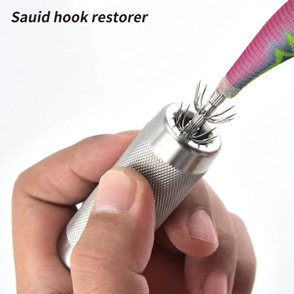 

Metal Squid Hook Corrector Both Sides Available Anti Rust Impact Resistant Squid Jig Recover Needle for Fishing