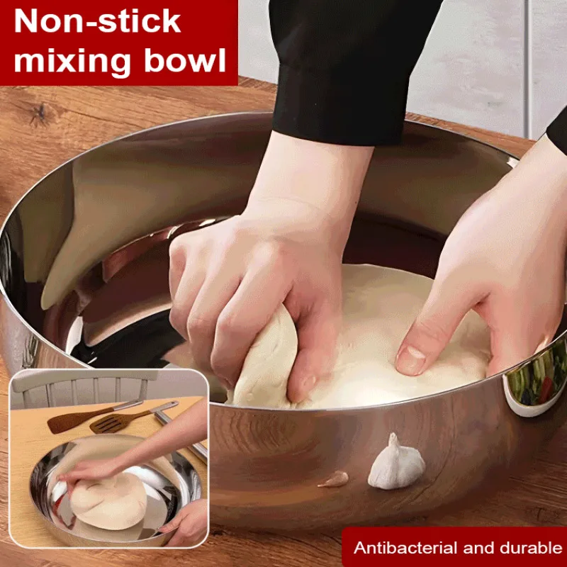Household kneading basin Stainless steel large capacity cooking basin Kitchen thickened wash basin
Household kneading basin Stainless steel large capacity cooking basin Kitchen thickened wash basin