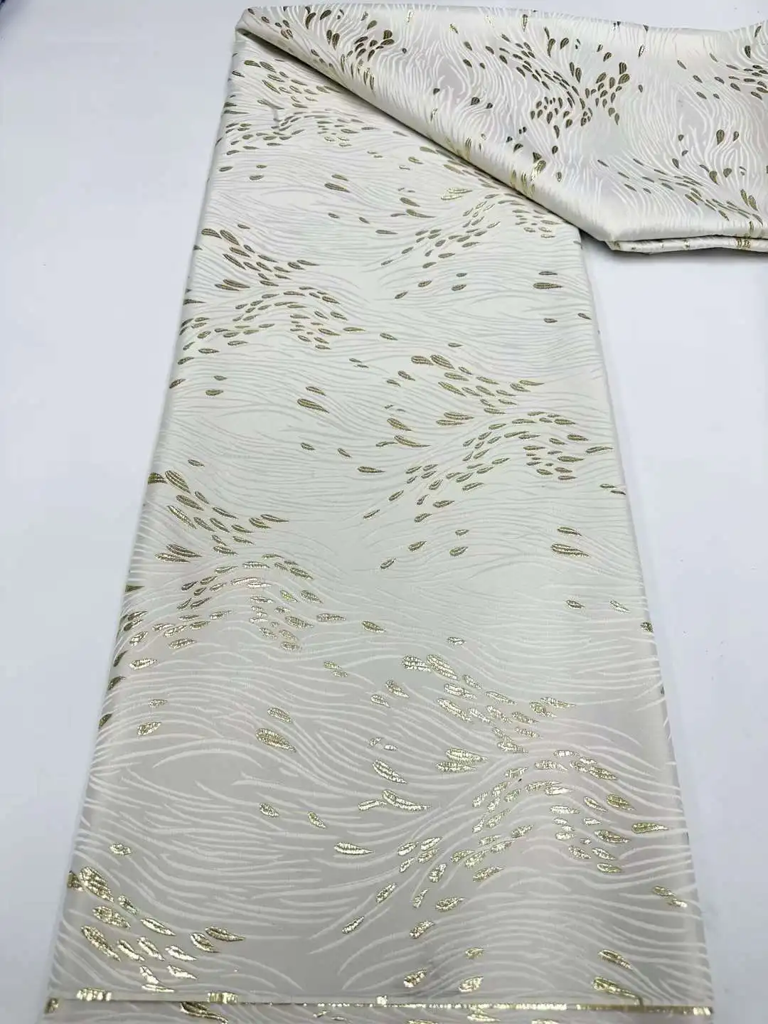 

High Quality African Lace Fabric Gilding Brocade French Organza Lace Fabric For Nigerian Women Wedding Party Dress Dx
