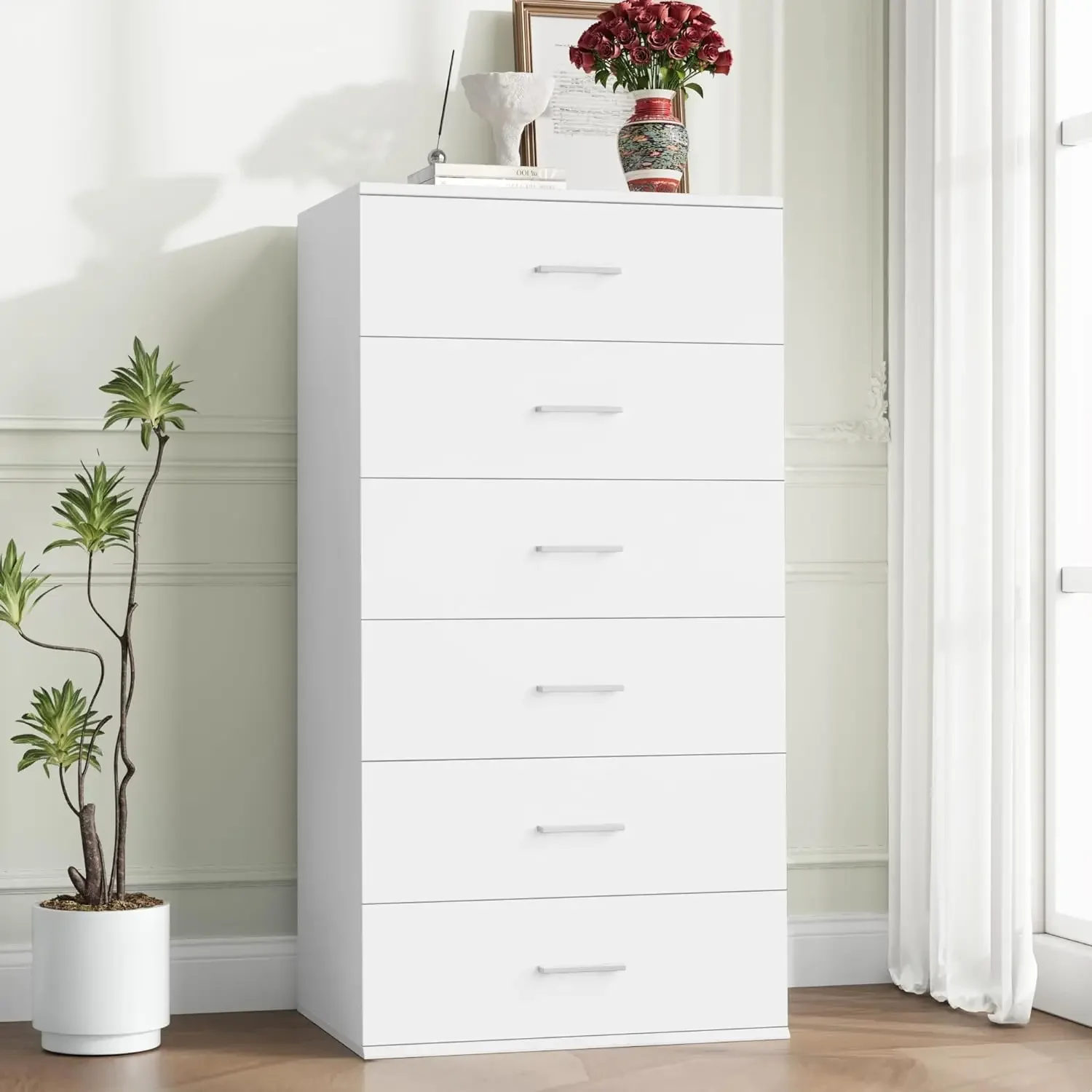 Chest of Drawers with 6-Layer Modern Floor Storage Cabinet,Tall White Dresser with Large Capacity for Home
Chest of Drawers with 6-Layer Modern Floor Storage Cabinet,Tall White Dresser with Large Capacity for Home