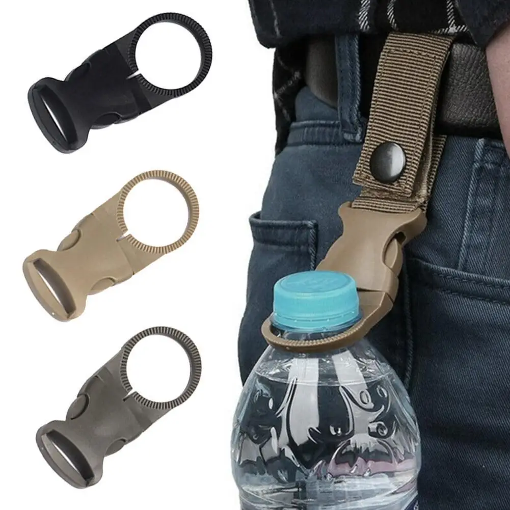 

1pc Water Bottle Holder Climbing Carabiner Belt Backpack Hanger Hooks Clip Multifunction Water Bottle Nylon Webbing Buckle Hook