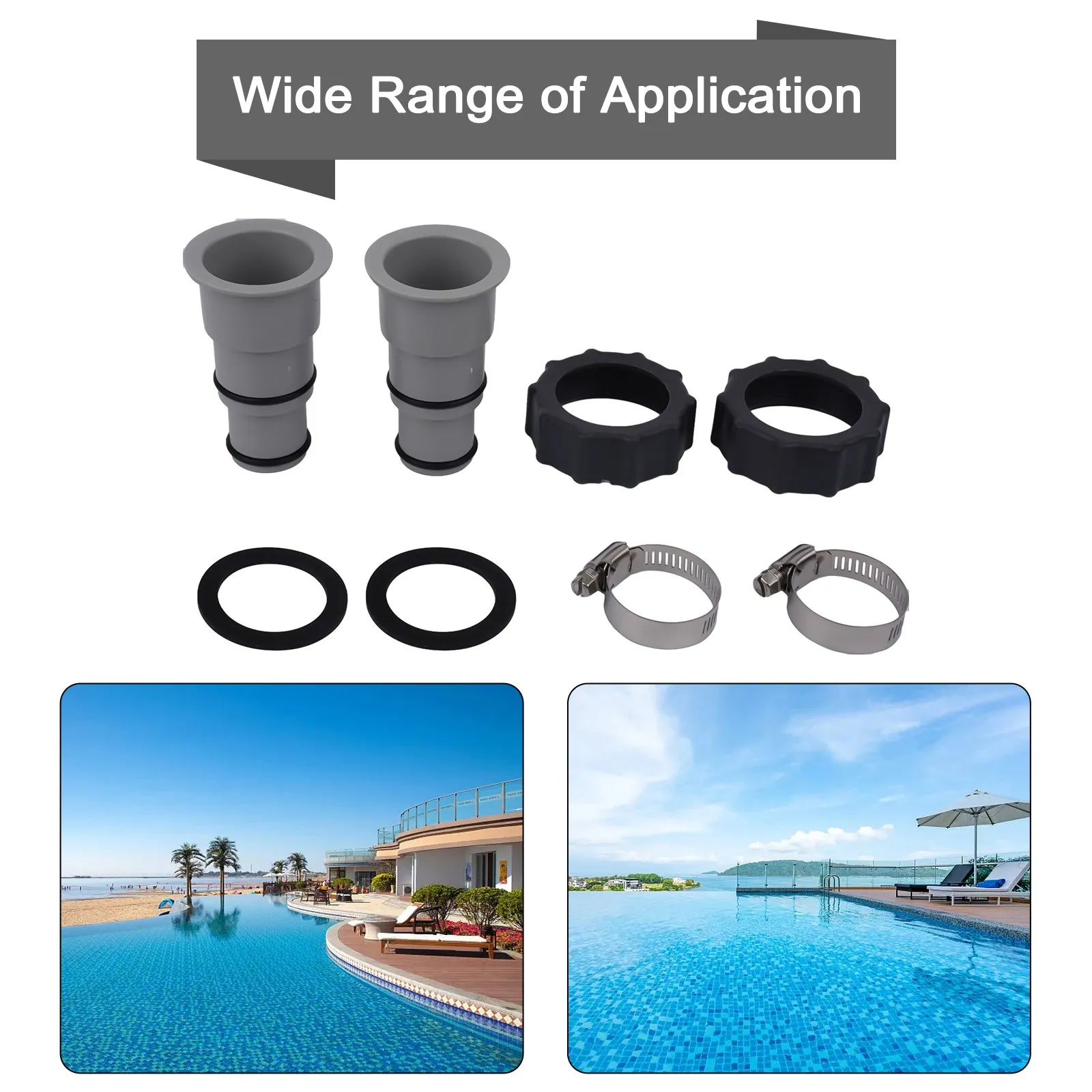 Универсальный переходник для шланга с резьбой, подходит для Intex Pool с 15 и 125 дюймовыми шлангами
Универсальный переходник для шланга с резьбой, подходит для Intex Pool с 15 и 125 дюймовыми шлангами