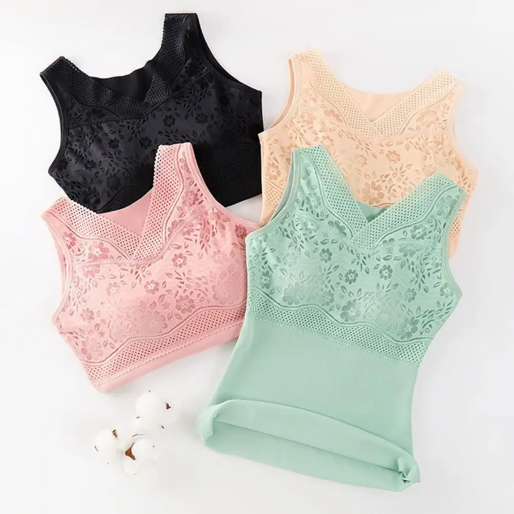 Soft Vest Floral Embroidered Thermal Vest Plush Pullover Slim Fit Lace Patchwork Underwear Top for Women Winter Fall Fashion
Soft Vest Floral Embroidered Thermal Vest Plush Pullover Slim Fit Lace Patchwork Underwear Top for Women Winter Fall Fashion