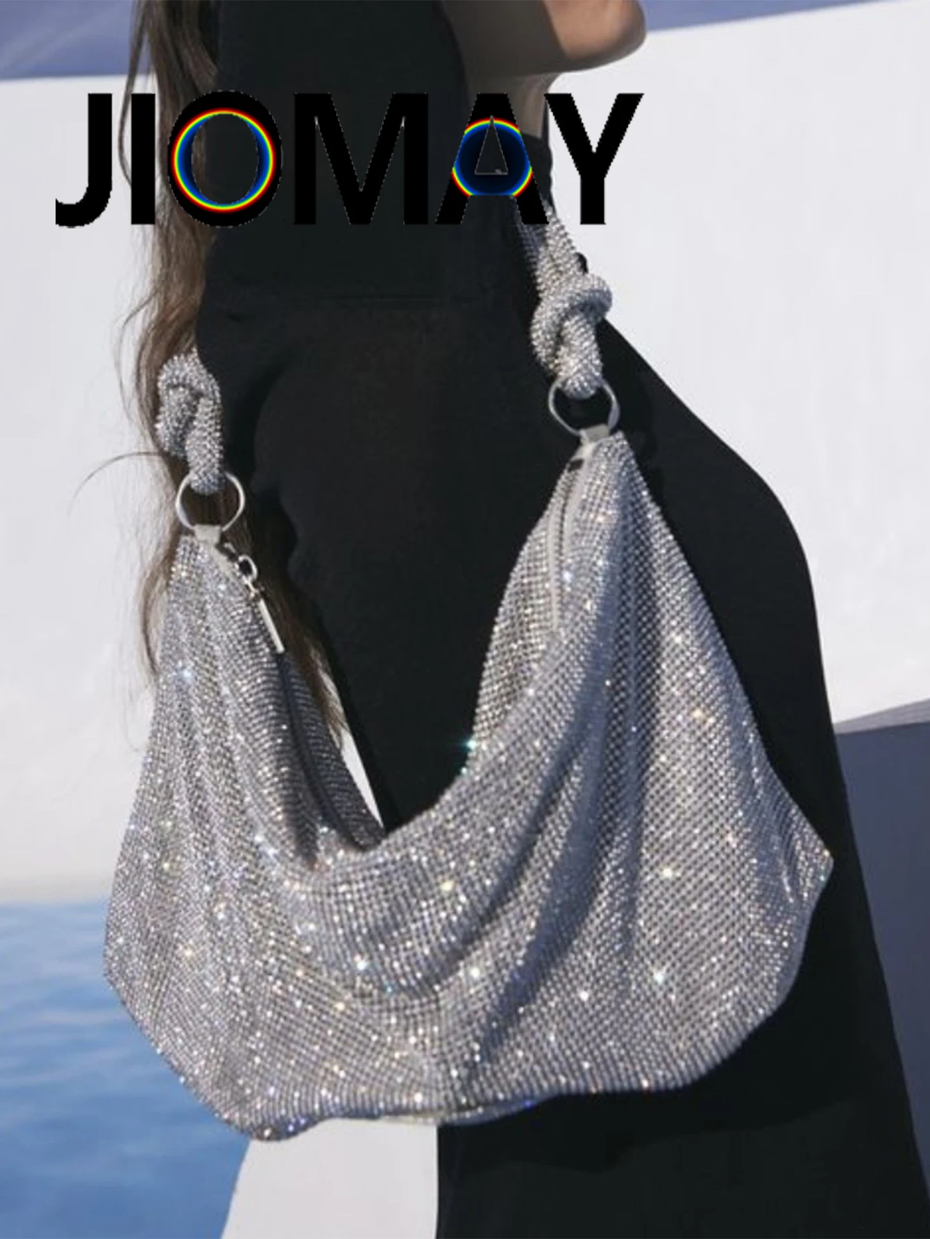 

JIOMAY 2024 Luxury Designer Handbags Brand Fashion Purses For Women Elegant Versatile Rhinestone Bag Party ​Evening Clutch Bag