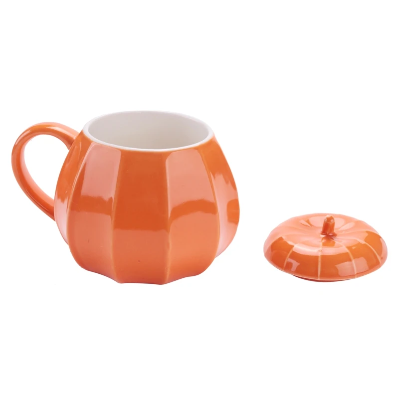 

Mug Pumpkin Mug with Lid - Ceramic Decorations Ornament Coffee Mugs Big Cute Fall Decor Cups Teacup - Birthday Gift Idea