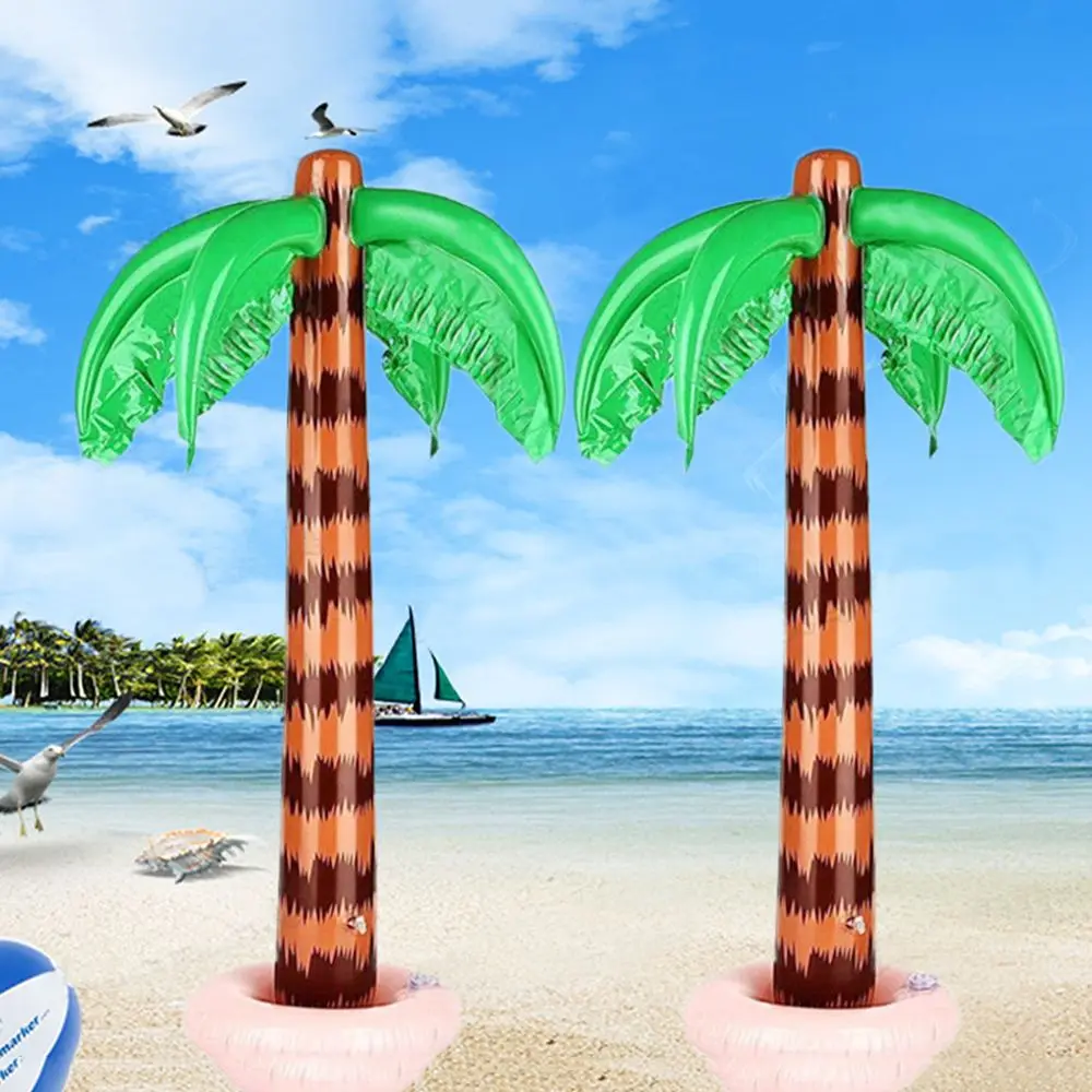 

2Pcs 90CM Outdoor Supplies Backdrop Pools Party Photo Props Tropical Palm Tree Beach Party Decor Coconut Trees Inflatable Toys