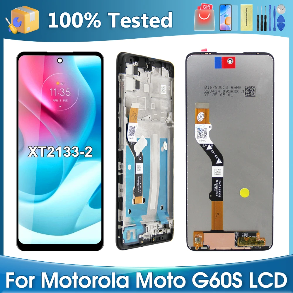G60S Original Screen For Motorola Moto G60S XT2133-2 LCD Display Touch Screen Assembly Digitizer Replacement Parts For MotoG60S
G60S Original Screen For Motorola Moto G60S XT2133-2 LCD Display Touch Screen Assembly Digitizer Replacement Parts For MotoG60S
