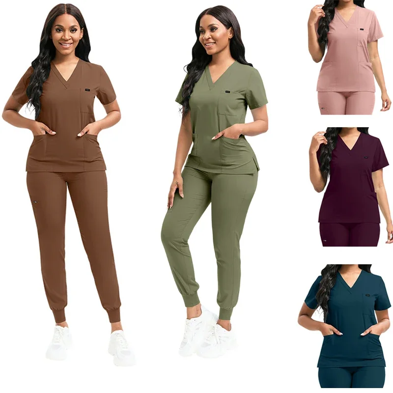 

Medical Scrubs Uniforms Women Scrubs Sets Hospital Surgical Gowns Doctors Nurses Accessories Dental Clinic Spa Workwear Clothes