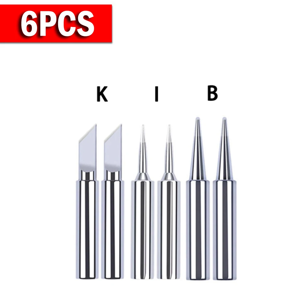 6Pcs Soldering Iron Tips I+B+K Soldering Tip Soldering Iron Head Bit For Welding Accessories Soldering Iron Tip For 936
6Pcs Soldering Iron Tips I+B+K Soldering Tip Soldering Iron Head Bit For Welding Accessories Soldering Iron Tip For 936