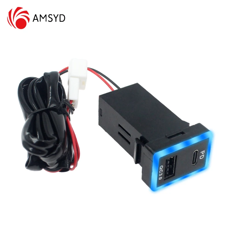 USB C Car Charger PD QC3.0 Dual USB Fast Charger Socket 12V Phone Charge Power Adapter Outlet For Toyota
USB C Car Charger PD QC3.0 Dual USB Fast Charger Socket 12V Phone Charge Power Adapter Outlet For Toyota