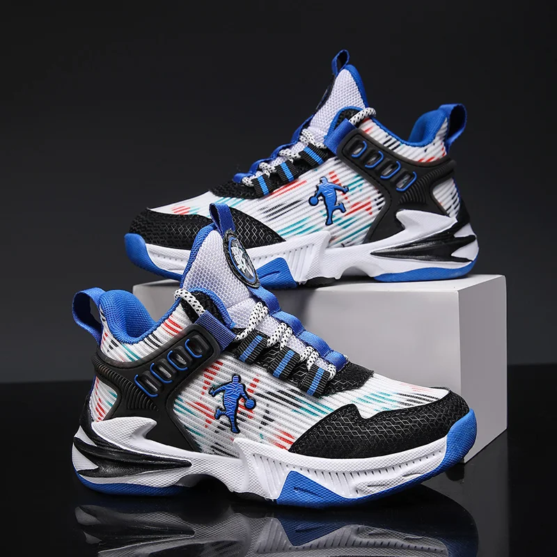Fashion Mesh Blue Kid's Basketball Shoes Size 31-40 Breathable Children's Sneakers Basketball Non-slip Children's Sports Shoes
Fashion Mesh Blue Kid's Basketball Shoes Size 31-40 Breathable Children's Sneakers Basketball Non-slip Children's Sports Shoes