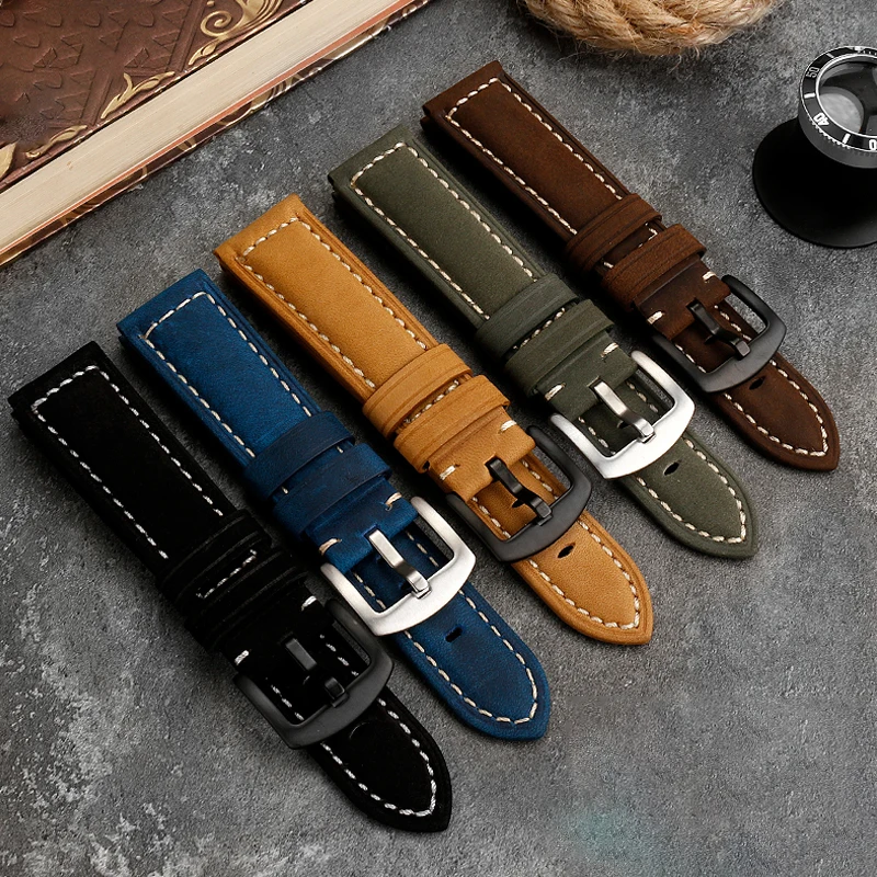 Genuine leather bracelet for the 50 fathoms of the Pomper Swatch SWATCH Five Oceans vintage leather watch strap 22mm
Genuine leather bracelet for the 50 fathoms of the Pomper Swatch SWATCH Five Oceans vintage leather watch strap 22mm