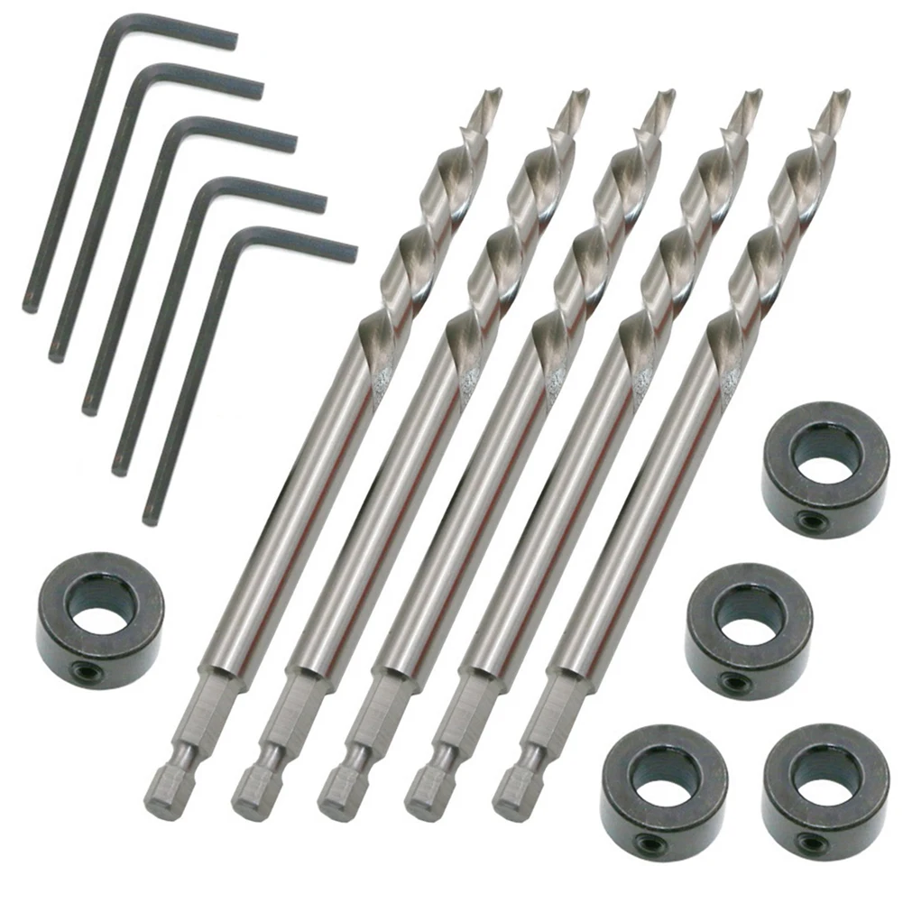 5set Drill Bit Set 9mm Hex Shank Pocket Hole Step With Wrench Limit Ring Woodworking HSS Oblique Hole Positioner Drills Parts
5set Drill Bit Set 9mm Hex Shank Pocket Hole Step With Wrench Limit Ring Woodworking HSS Oblique Hole Positioner Drills Parts