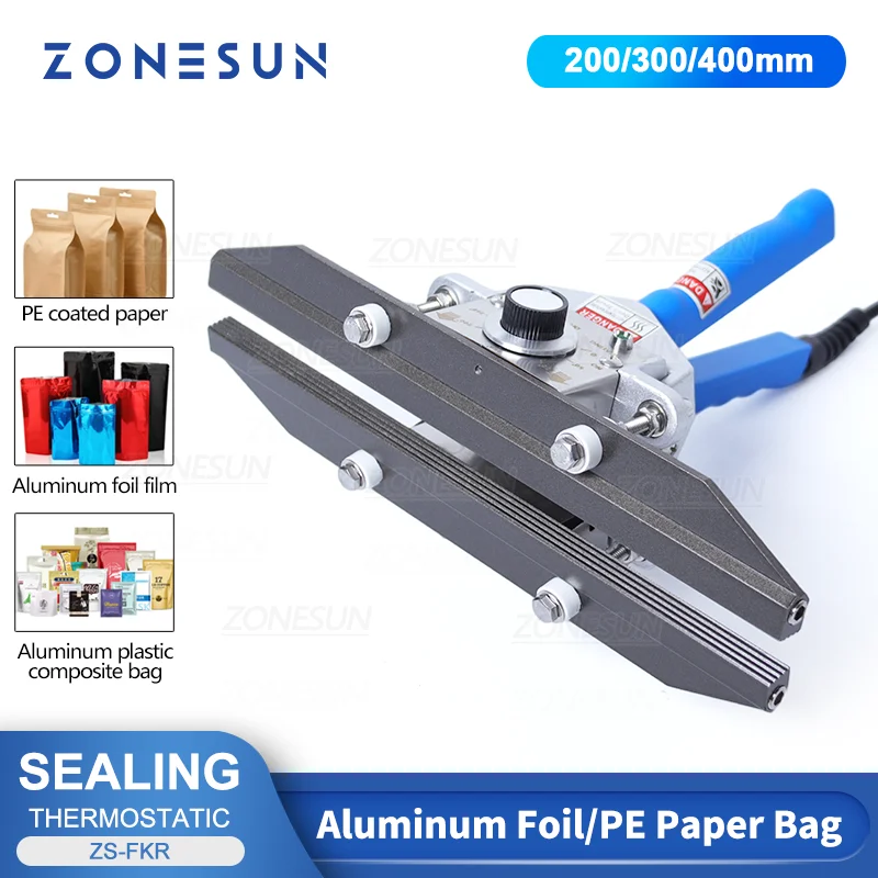 ZONESUN FKR200/300/400 Direct-heat Plier Portable Impulse Heat Sealing Machin Composite Aluminum Foil Pouch Foil Bag Sealer
ZONESUN FKR200/300/400 Direct-heat Plier Portable Impulse Heat Sealing Machin Composite Aluminum Foil Pouch Foil Bag Sealer