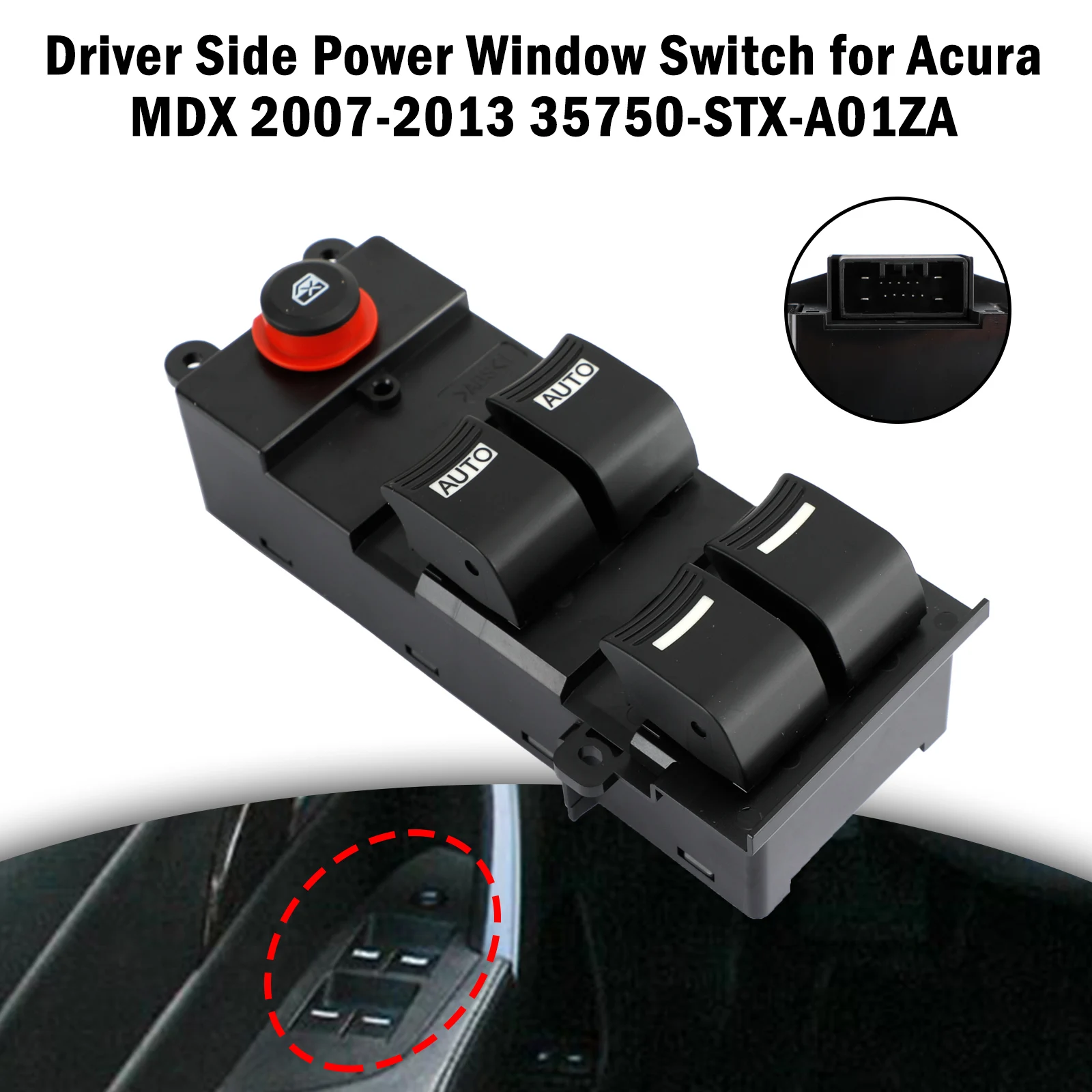 Боковой выключатель стеклоподъемника Areyourshop для Acura MDX 2007-2013 35750-STX-A01ZA, автомобильные аксессуары
Боковой выключатель стеклоподъемника Areyourshop для Acura MDX 2007-2013 35750-STX-A01ZA, автомобильные аксессуары