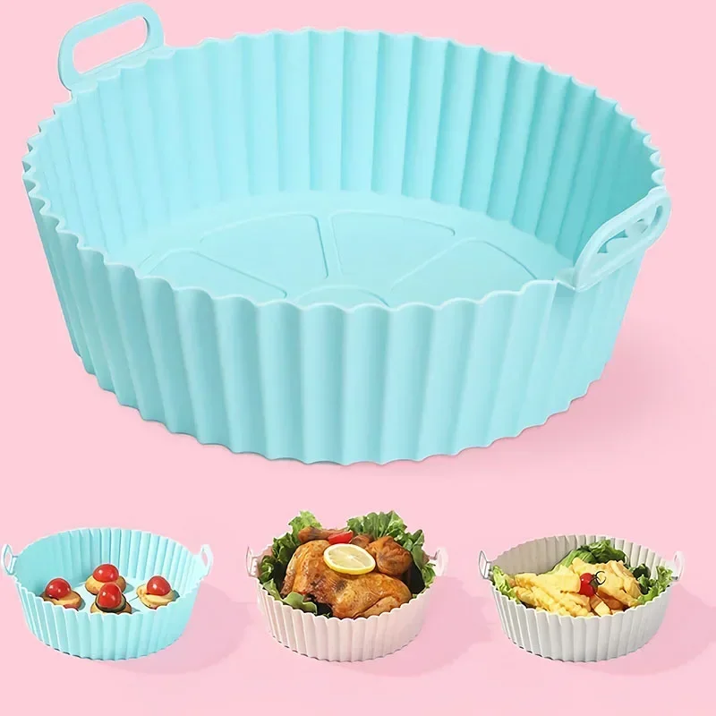 Airfryer Silicone Basket Reusable Oven Baking Tray Silicone Mold for Air Fryer Pizza Fried Chicken Basket Air Fryer Accessories
Airfryer Silicone Basket Reusable Oven Baking Tray Silicone Mold for Air Fryer Pizza Fried Chicken Basket Air Fryer Accessories