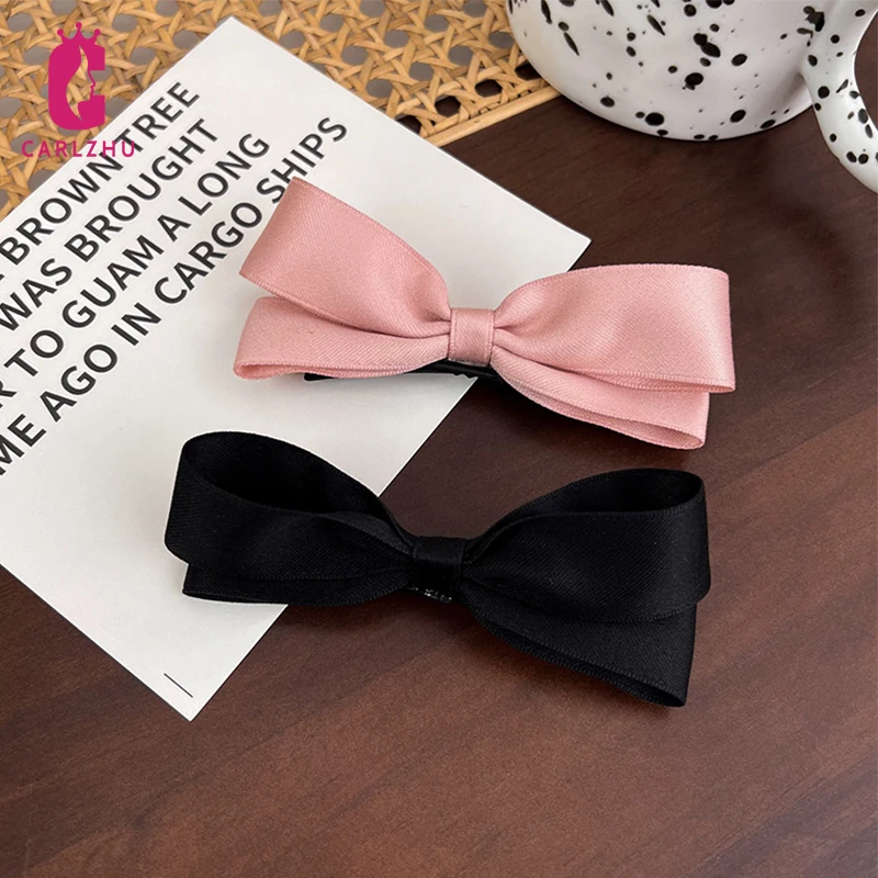 1pc Black Pink Ribbon Hair Bows Clips Vintage Bowknot Side Hairpin Cute Girls Barrettes Headdress Hair Accessories For Women
1pc Black Pink Ribbon Hair Bows Clips Vintage Bowknot Side Hairpin Cute Girls Barrettes Headdress Hair Accessories For Women